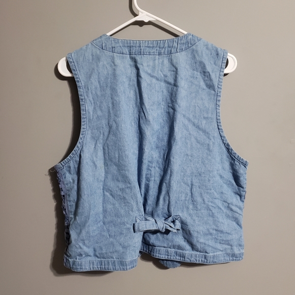 Galliano retro jean and lace vest size M - Picture 6 of 8